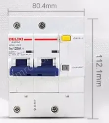 DELIXI Circuit Breaker HDBE-125LE 2P 100A
